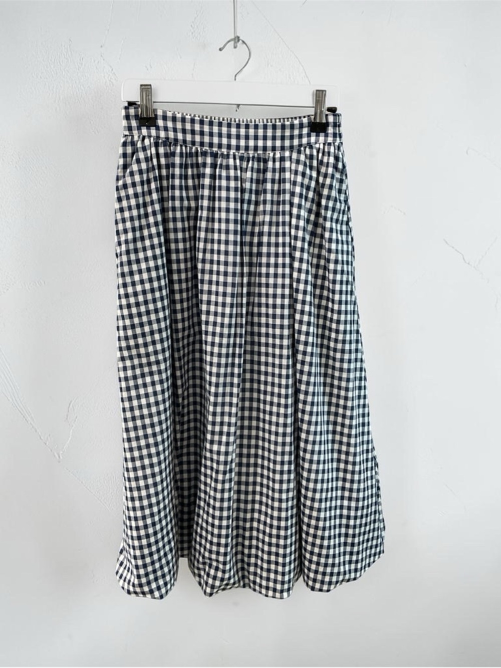 NWT Gingham Bubble Skirt - Navy & White